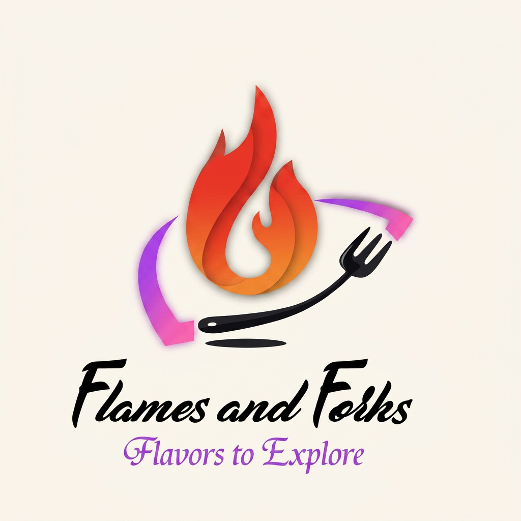 Flames and Forks logo